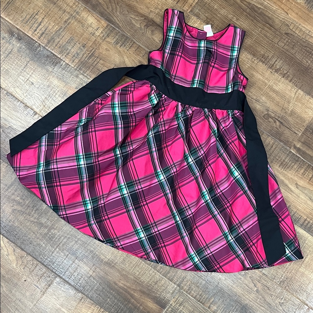 OshKosh B'gosh Pink Plaid Dress with Black Accents
